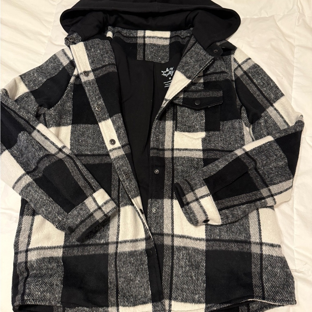 Black and White Plaid Jacket